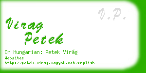 virag petek business card